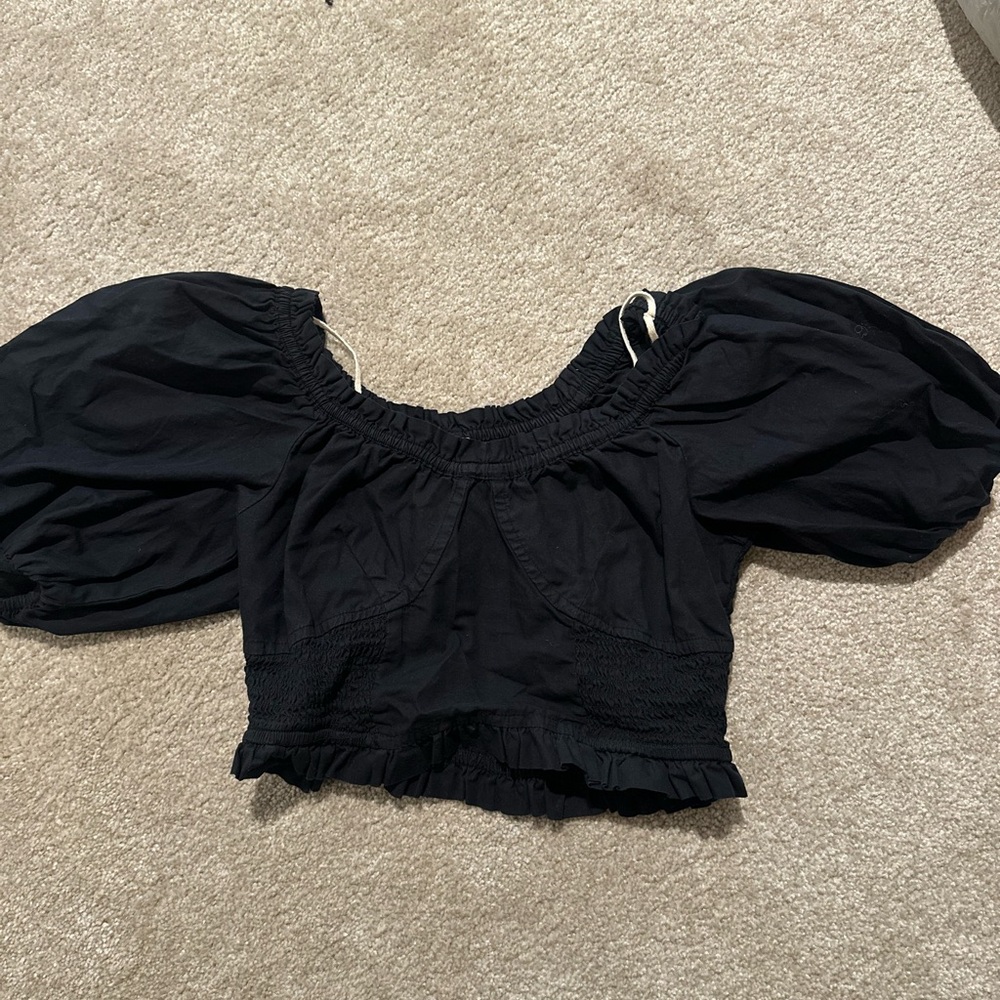 Free People Elegant Black Top